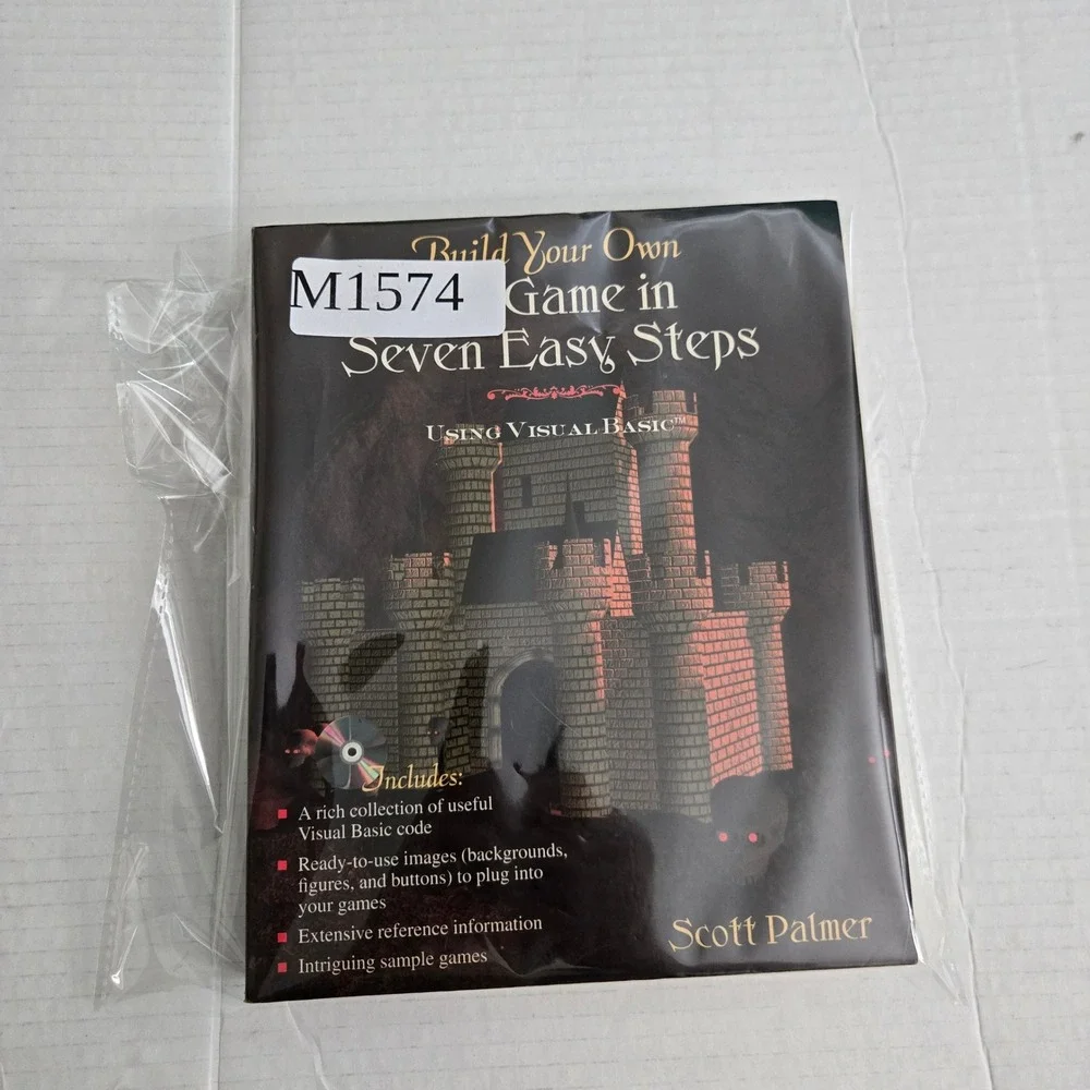 VTG 1996 Build Your Own PC Game Seven Easy Steps Visual Basic Book w/ CD Palmer‎